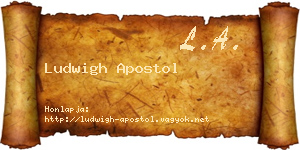 Ludwigh Apostol névjegykártya
